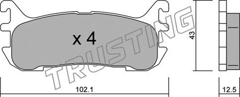 Trusting 408.0 - Bremžu uzliku kompl., Disku bremzes autospares.lv