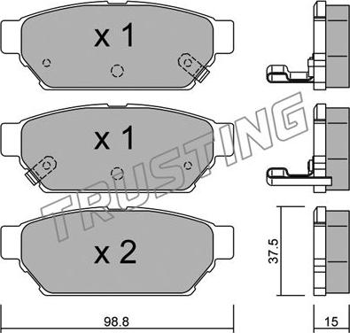 Trusting 411.0 - Bremžu uzliku kompl., Disku bremzes autospares.lv