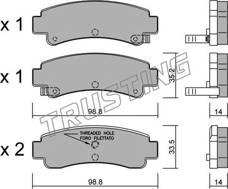 Trusting 417.0 - Bremžu uzliku kompl., Disku bremzes autospares.lv