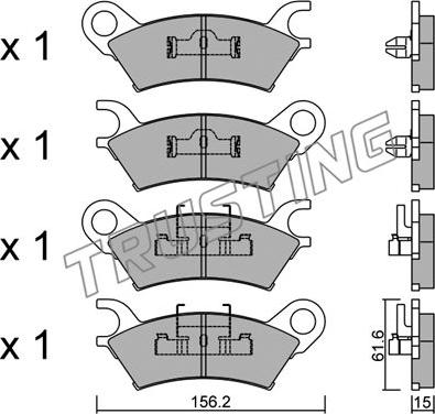 Trusting 485.0 - Bremžu uzliku kompl., Disku bremzes www.autospares.lv