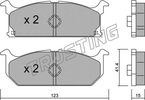 Trusting 431.0 - Bremžu uzliku kompl., Disku bremzes www.autospares.lv