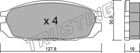 Trusting 424.0 - Bremžu uzliku kompl., Disku bremzes www.autospares.lv