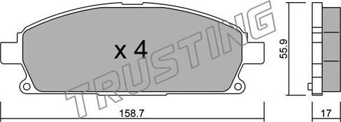 Trusting 421.0 - Bremžu uzliku kompl., Disku bremzes autospares.lv