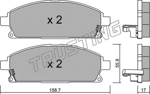 Trusting 421.1 - Bremžu uzliku kompl., Disku bremzes www.autospares.lv