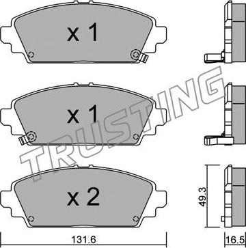 Trusting 479.0 - Bremžu uzliku kompl., Disku bremzes autospares.lv