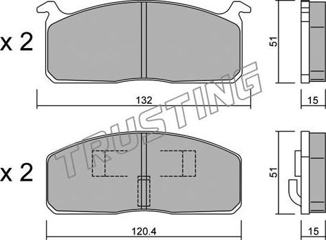 Trusting 473.0 - Bremžu uzliku kompl., Disku bremzes www.autospares.lv