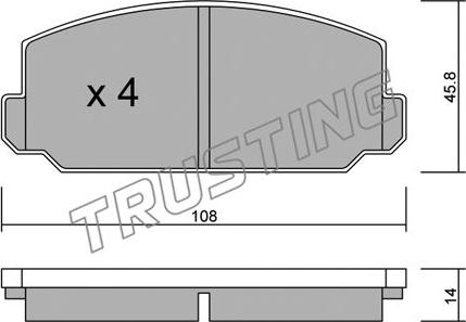 Trusting 477.0 - Bremžu uzliku kompl., Disku bremzes www.autospares.lv