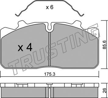 Trusting 598.0 - Bremžu uzliku kompl., Disku bremzes www.autospares.lv