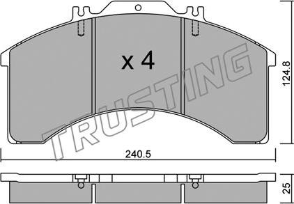 Trusting 597.0 - Bremžu uzliku kompl., Disku bremzes www.autospares.lv