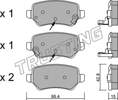 Trusting 558.2 - Bremžu uzliku kompl., Disku bremzes www.autospares.lv