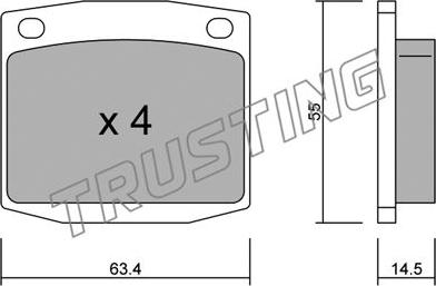 Trusting 502.0 - Bremžu uzliku kompl., Disku bremzes autospares.lv