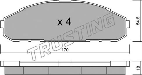 Trusting 511.0 - Bremžu uzliku kompl., Disku bremzes www.autospares.lv