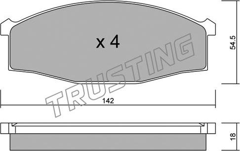 Trusting 513.0 - Bremžu uzliku kompl., Disku bremzes autospares.lv