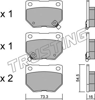 Trusting 517.0 - Brake Pad Set, disc brake www.autospares.lv