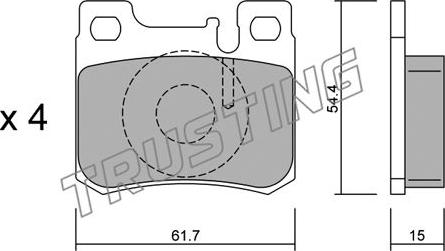 Trusting 582.0 - Bremžu uzliku kompl., Disku bremzes www.autospares.lv