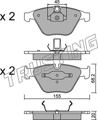 Trusting 574.4 - Bremžu uzliku kompl., Disku bremzes www.autospares.lv