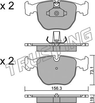 Trusting 575.0 - Bremžu uzliku kompl., Disku bremzes www.autospares.lv