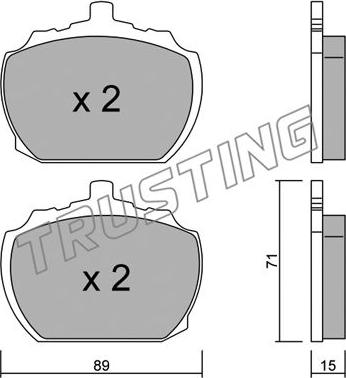 Trusting 694.0 - Bremžu uzliku kompl., Disku bremzes www.autospares.lv