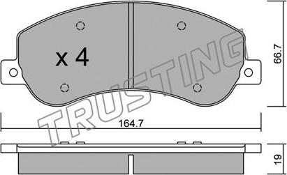 Trusting 696.1 - Bremžu uzliku kompl., Disku bremzes www.autospares.lv