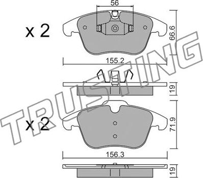 Trusting 691.4 - Bremžu uzliku kompl., Disku bremzes www.autospares.lv