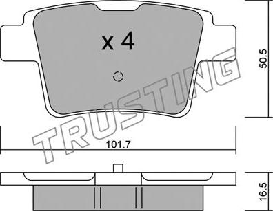 Trusting 693.0 - Brake Pad Set, disc brake www.autospares.lv