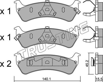 Trusting 644.0 - Bremžu loku komplekts www.autospares.lv