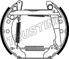 Trusting 643.0 - Комплект тормозных колодок, барабанные www.autospares.lv