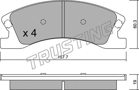 Trusting 642.0 - Bremžu uzliku kompl., Disku bremzes www.autospares.lv