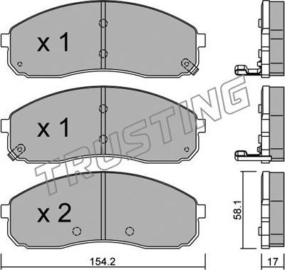 Trusting 647.0 - Bremžu loku komplekts www.autospares.lv