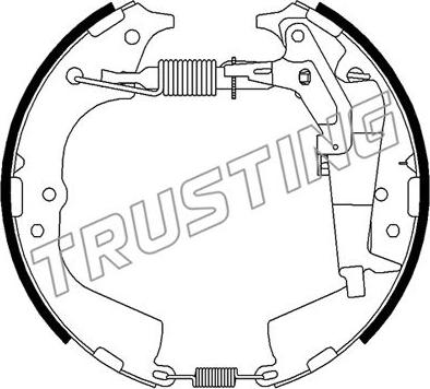 Trusting 651.0 - Комплект тормозных колодок, барабанные www.autospares.lv