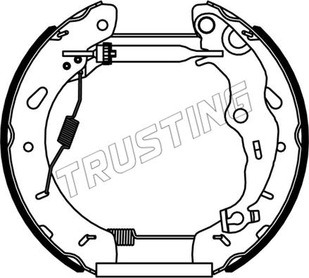 Trusting 6535 - Комплект тормозных колодок, барабанные www.autospares.lv