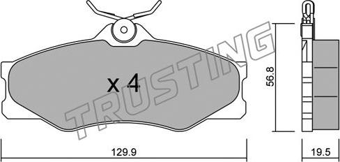 Trusting 652.0 - Bremžu loku komplekts www.autospares.lv