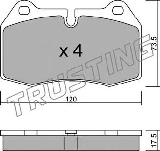 Trusting 661.0 - Bremžu uzliku kompl., Disku bremzes www.autospares.lv