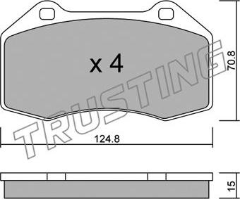 Trusting 667.0 - Bremžu uzliku kompl., Disku bremzes www.autospares.lv