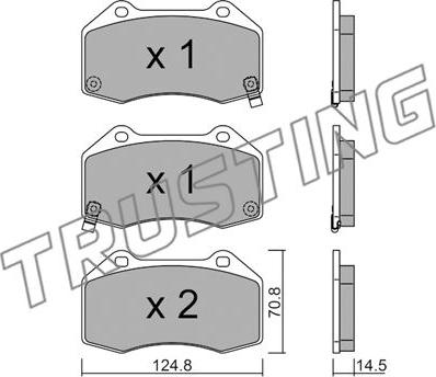 Trusting 667.3 - Bremžu uzliku kompl., Disku bremzes www.autospares.lv