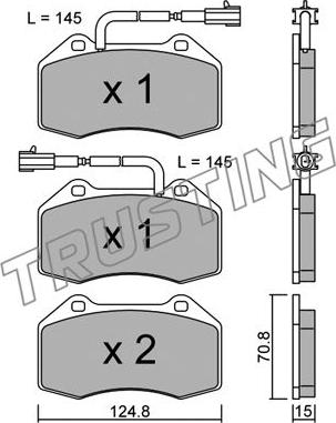 Trusting 667.2 - Bremžu uzliku kompl., Disku bremzes www.autospares.lv