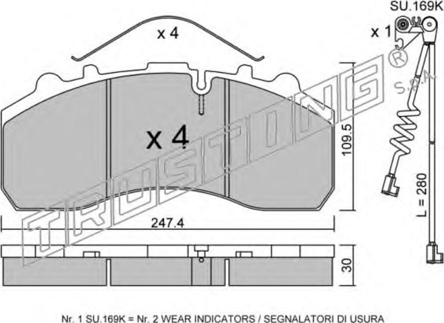 Trusting 601.0W - Bremžu uzliku kompl., Disku bremzes www.autospares.lv