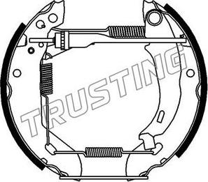 Trusting 602.0 - Комплект тормозных колодок, барабанные www.autospares.lv