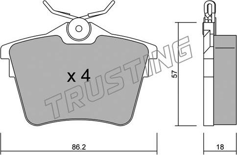 Trusting 618.0 - Bremžu loku komplekts autospares.lv