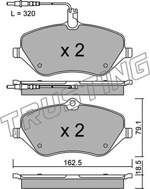 Trusting 617.1 - Bremžu loku komplekts www.autospares.lv