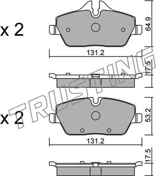 Trusting 680.0 - Bremžu uzliku kompl., Disku bremzes www.autospares.lv