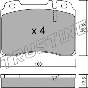 Trusting 683.0 - Bremžu uzliku kompl., Disku bremzes www.autospares.lv