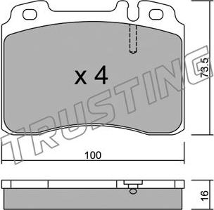 Trusting 683.1 - Bremžu uzliku kompl., Disku bremzes www.autospares.lv