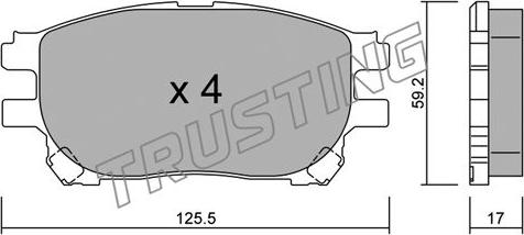 Trusting 631.0 - Bremžu loku komplekts www.autospares.lv