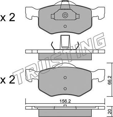 Trusting 625.0 - Bremžu loku komplekts autospares.lv