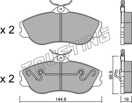 Trusting 679.0 - Bremžu uzliku kompl., Disku bremzes www.autospares.lv