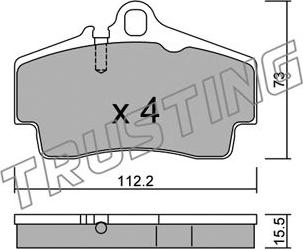 Trusting 674.0 - Bremžu uzliku kompl., Disku bremzes www.autospares.lv