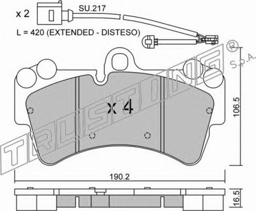 Trusting 6700W - Bremžu uzliku kompl., Disku bremzes www.autospares.lv