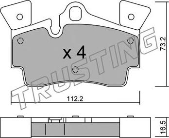 Trusting 671.1 - Bremžu uzliku kompl., Disku bremzes autospares.lv