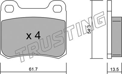 Trusting 094.0 - Bremžu uzliku kompl., Disku bremzes autospares.lv